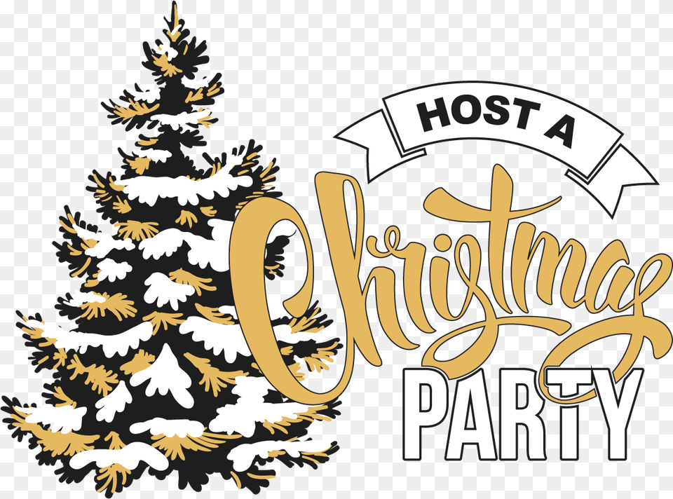 Christmas Party Snow Tree Clipart Vector Snow Tree, Plant, Festival, Christmas Decorations Free Png Download