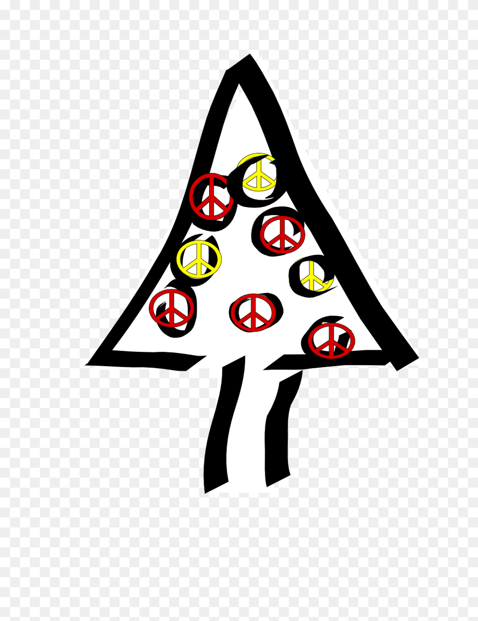 Christmas Peace Sign Clip Art Tree Christmas Xmas Peace Symbol, Triangle Png Image