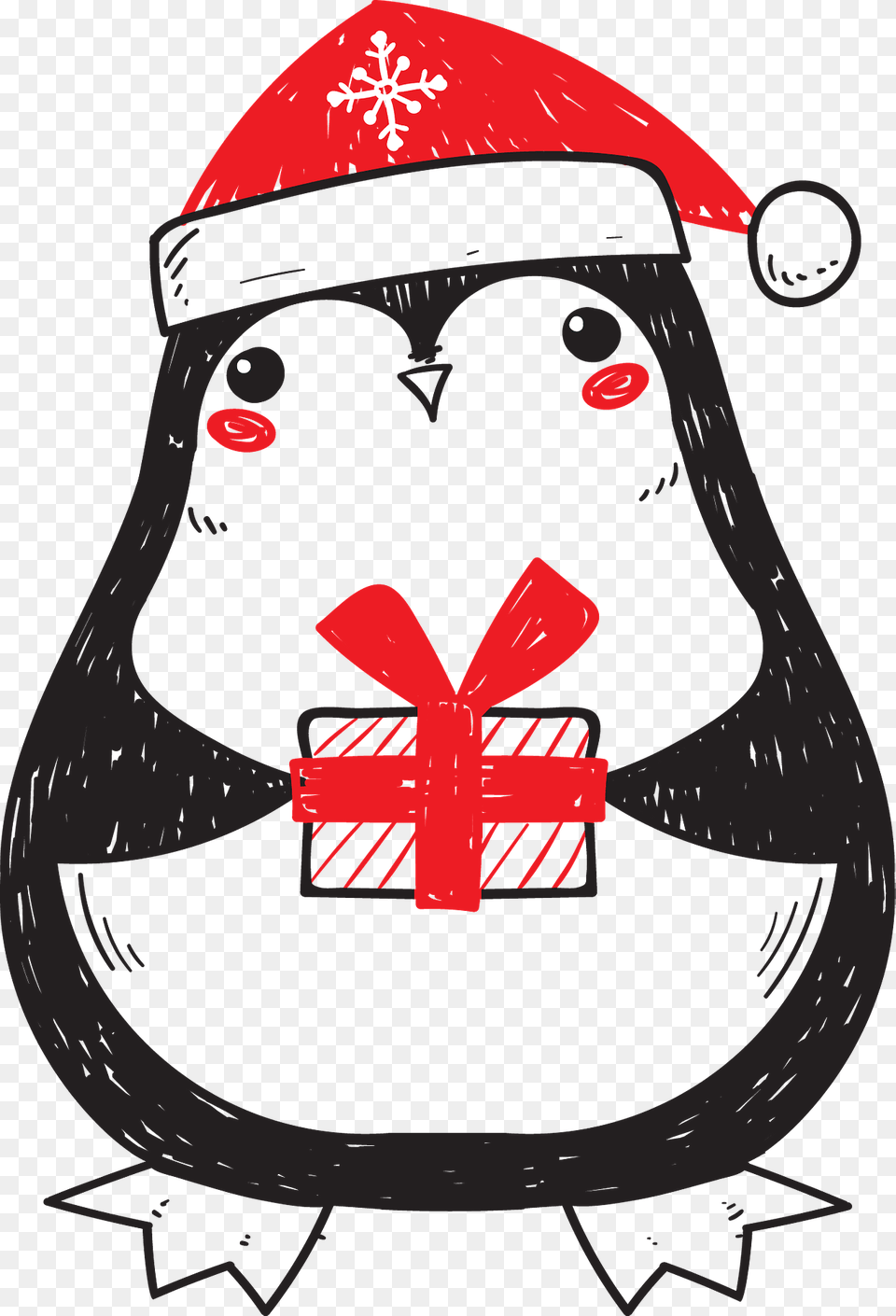 Christmas Penguin Clipart, Animal, Ape, Mammal, Wildlife Png Image