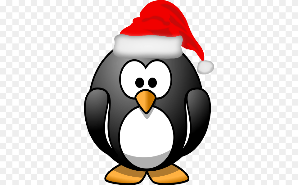 Christmas Penguin Clipart Black And White, Animal, Bird, Nature, Outdoors Free Png Download