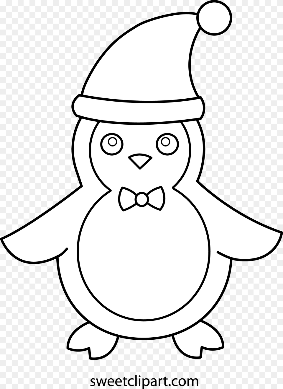 Christmas Penguin Coloring Pages With, Baby, Person, Stencil, Face Free Transparent Png