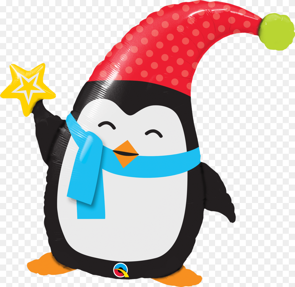 Christmas Penguin Super Shape Balloon Penguin Balloon, Baby, Person, Clothing, Hat Free Transparent Png