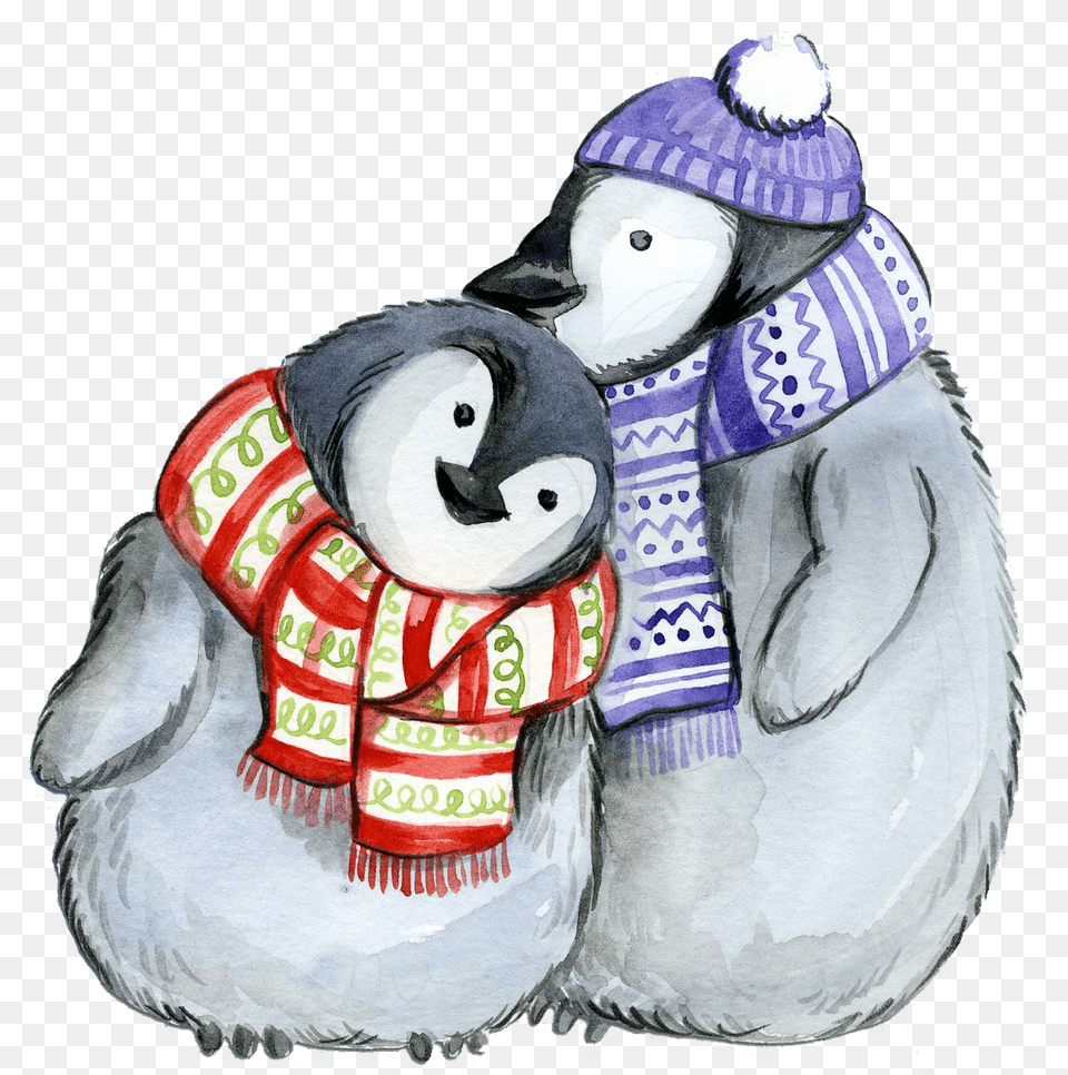 Christmas Penguins Clipart, Art, Nature, Outdoors, Snow Free Png Download