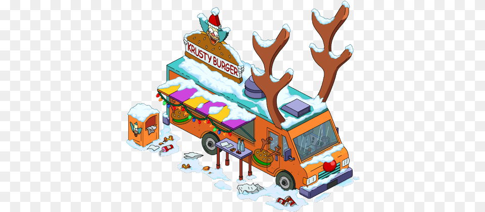 Christmas Petting Zoo Reindeer Burger Truckthe, Transportation, Vehicle, Machine, Wheel Png Image