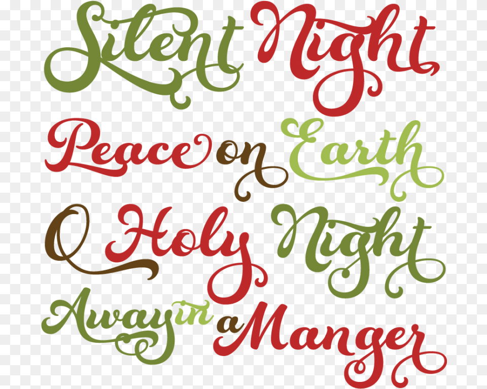 Christmas Phrases Svg Cutting Files Calligraphy, Book, Publication, Text, Handwriting Free Png Download
