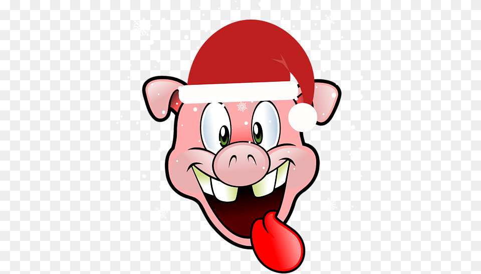 Christmas Pig In Santa Hat Tote Bag With Transparent Background, Baby, Person Png