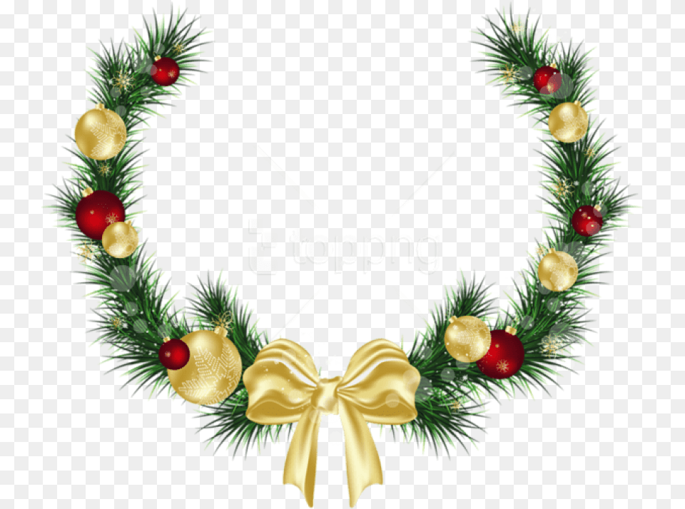 Christmas Pine Decoration Christmas Decoration Clip Art, Wreath, Plant Free Png