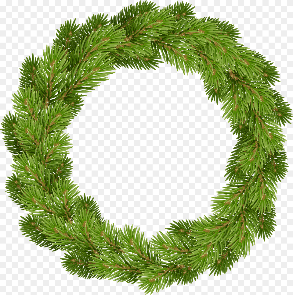 Christmas Pine Wreath Clip Art Free Png Download