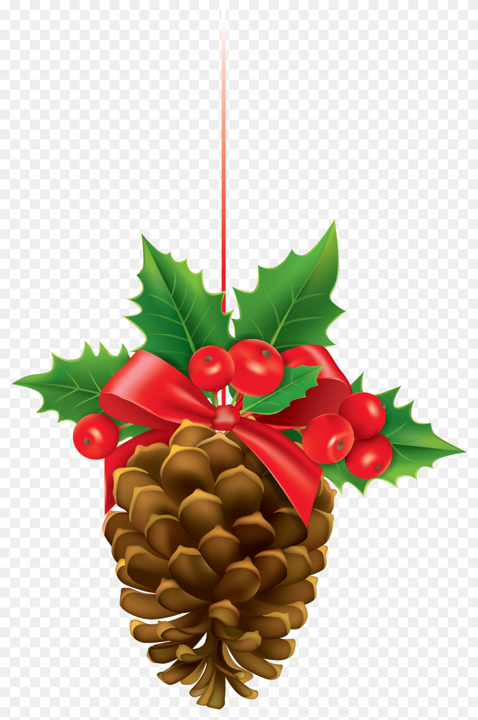 Christmas Pinecone With Mistletoe Clipart Gallery, Leaf, Plant, Tree, Food Free Transparent Png