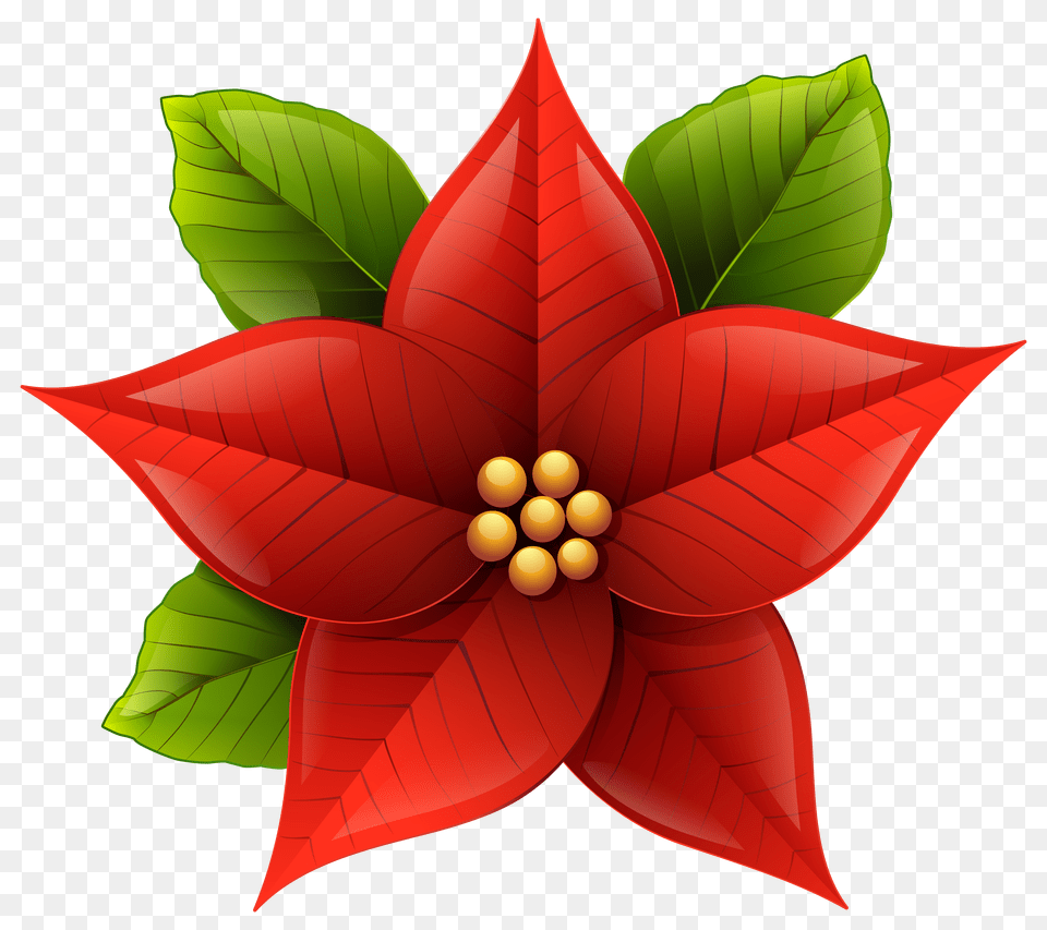 Christmas Poinsettia Clip Art, Dahlia, Flower, Leaf, Plant Free Png Download
