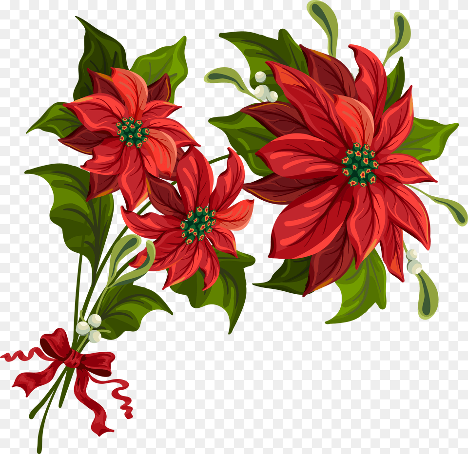 Christmas Poinsettia Clipart Flower Related To Christmas, Art, Plant, Pattern, Graphics Png