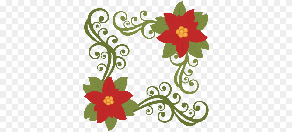 Christmas Poinsettia Flower Scrapbook Cut Out Poinsettia Svg, Art, Floral Design, Graphics, Pattern Png