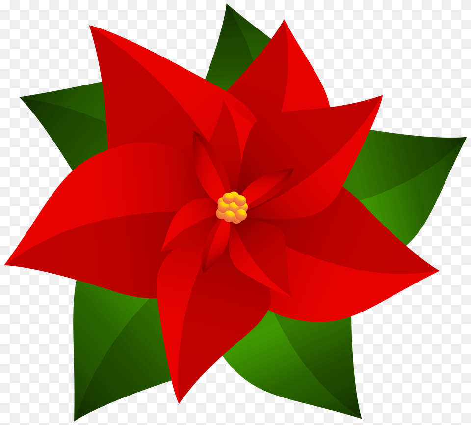 Christmas Poinsettia Transparent Clip, Flower, Leaf, Plant, Art Free Png Download