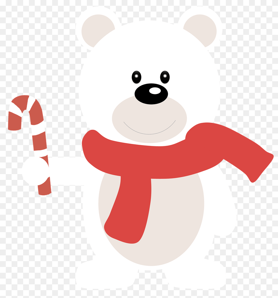 Christmas Polar Bear Clipart, Animal, Mammal, Wildlife Png Image