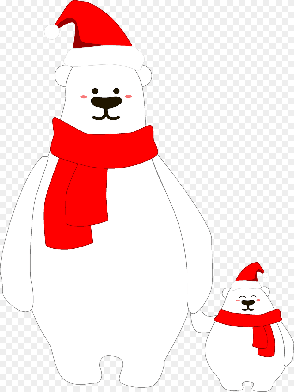 Christmas Polar Bears Clipart, Nature, Outdoors, Winter, Snow Free Png Download