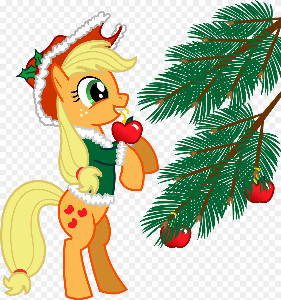 Christmas Pony Clipart Pony Friendship Is Magic Applejack, Art, Graphics, Food, Fruit Png