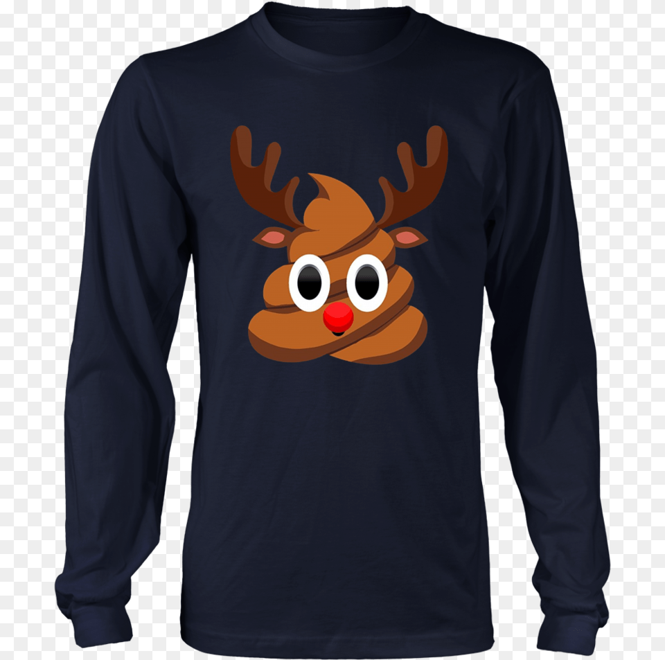 Christmas Poop Emoji In Santa Hat Shirt Power And Know Things, T-shirt, Clothing, Long Sleeve, Sleeve Free Transparent Png