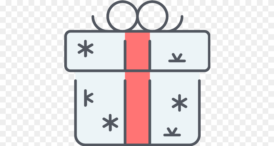 Christmas Present Gift Icon Snowy Drawing Png Image