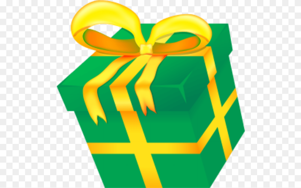 Christmas Present Green And Yellow Present, Gift Free Transparent Png