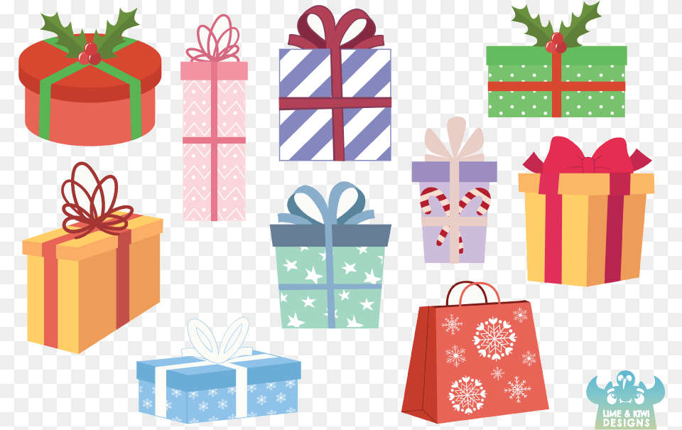 Christmas Present Presents Clipart Instant Vector Art Clipart Christmas Present Watercolor, Gift, Accessories, Bag, Handbag Png