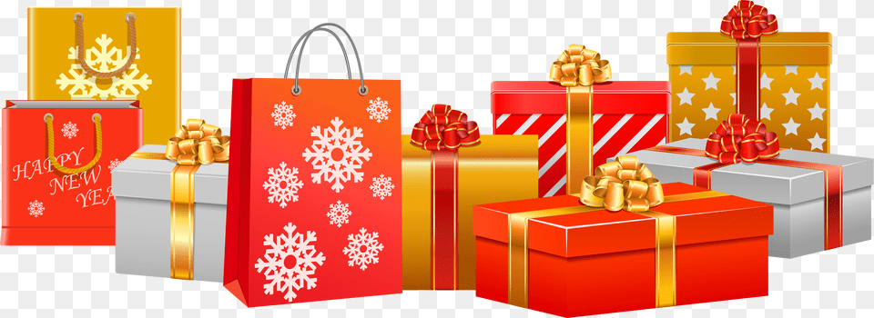 Christmas Present Background, Accessories, Bag, Handbag, Gift Free Transparent Png