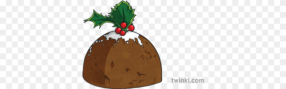 Christmas Pudding Food Seasonal Decoration Ks2 Illustration Holly, Fruit, Plant, Produce Free Png Download