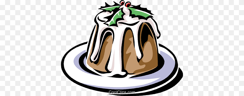 Christmas Pudding Royalty Vector Clip Art Illustration, Cream, Dessert, Food, Icing Free Transparent Png