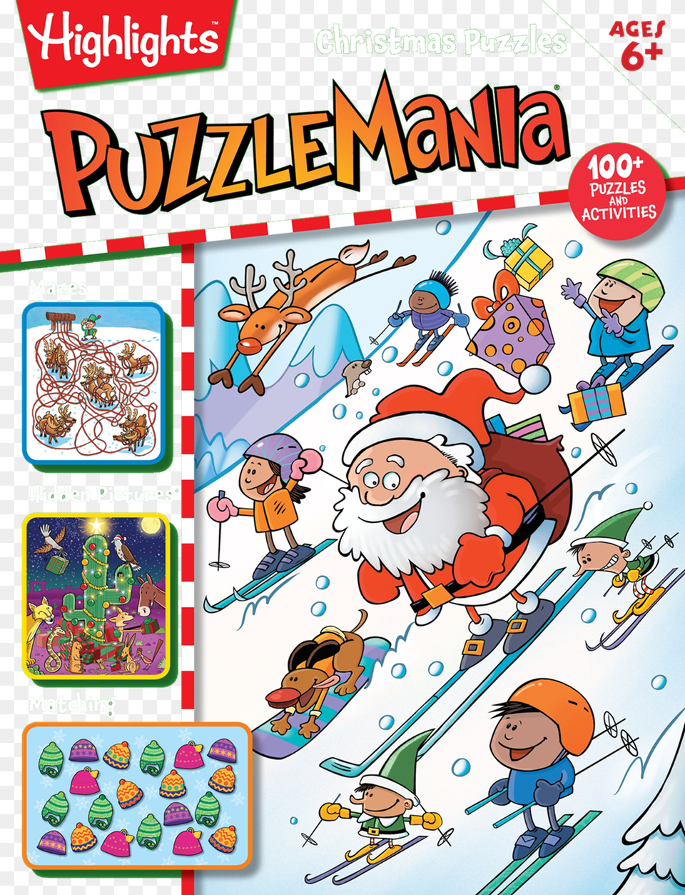 Christmas Puzzles Photo Background Highlights Magazine, Book, Comics, Publication, Baby Png Image