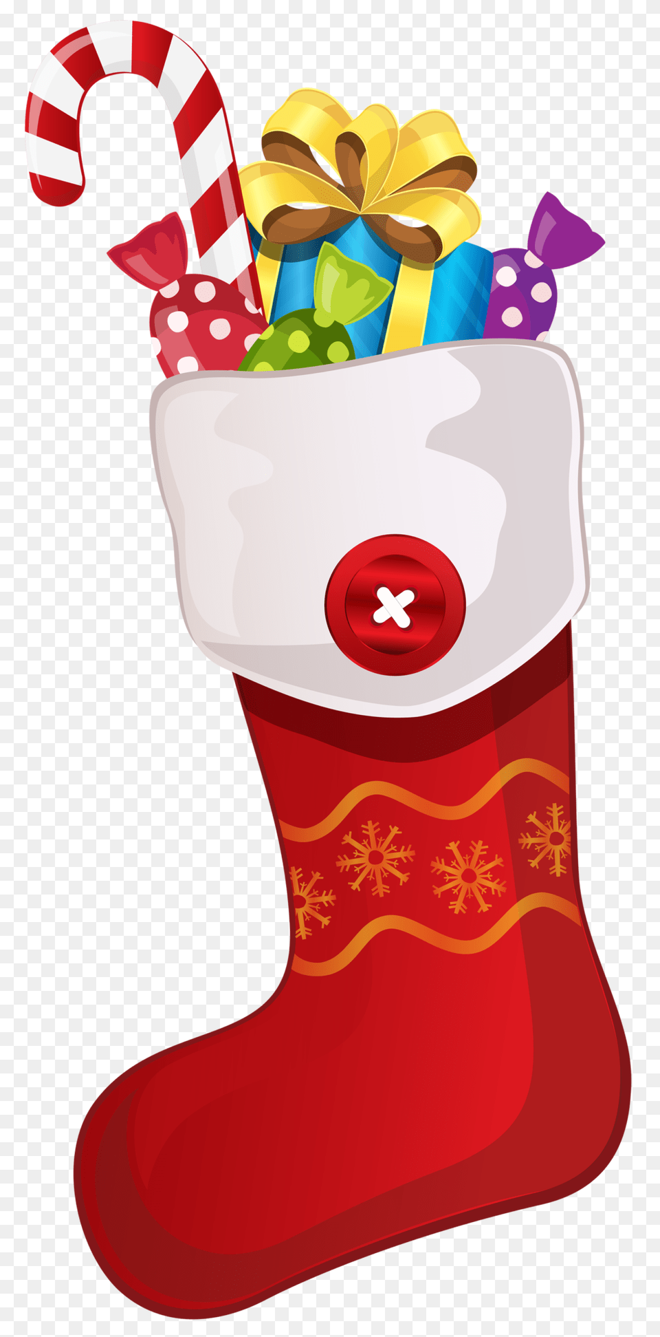 Christmas Red Christmas Stocking With Candy Cane Clipart, Hosiery, Clothing, Gift, Ketchup Free Png Download