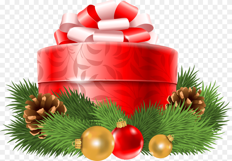 Christmas Red Gift Decor Clipart Otkritki S Nastupayushim Novim Godom Free Png Download