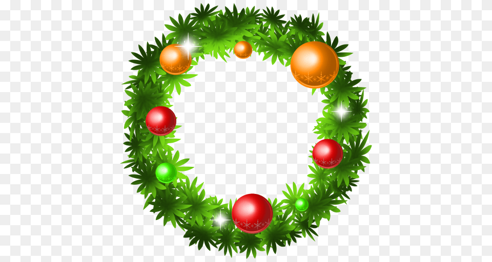 Christmas Reef, Green, Wreath, Ball, Cricket Free Transparent Png