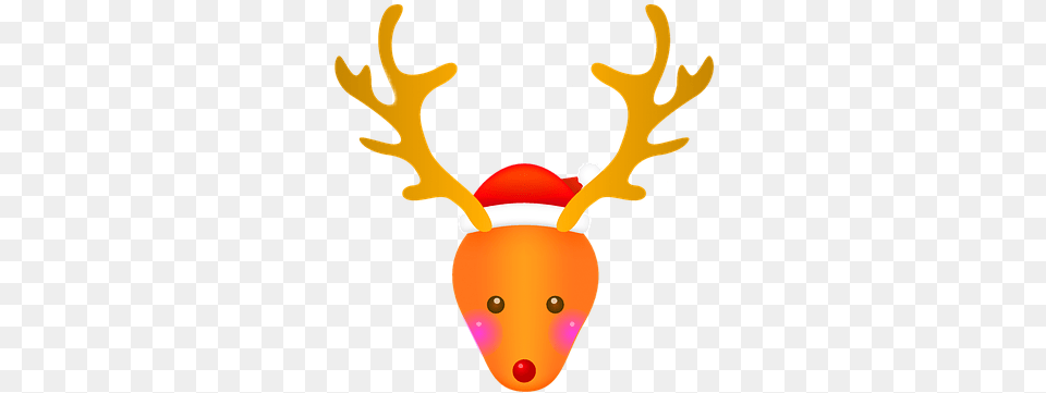 Christmas Reindeer Antlers Sticker By Margarita Cuernos De Alce, Carrot, Food, Plant, Produce Png Image