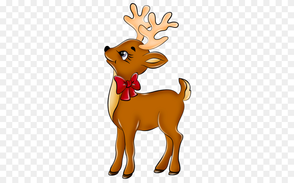 Christmas Reindeer Clip Art, Animal, Deer, Mammal, Wildlife Free Png Download