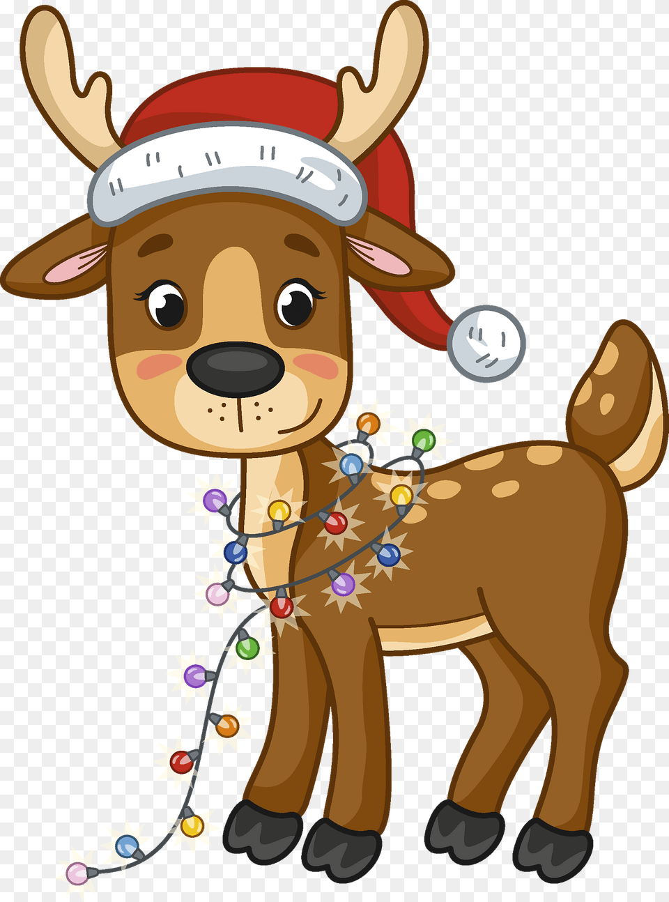 Christmas Reindeer Clipart, Animal, Mammal, Wildlife, Deer Png
