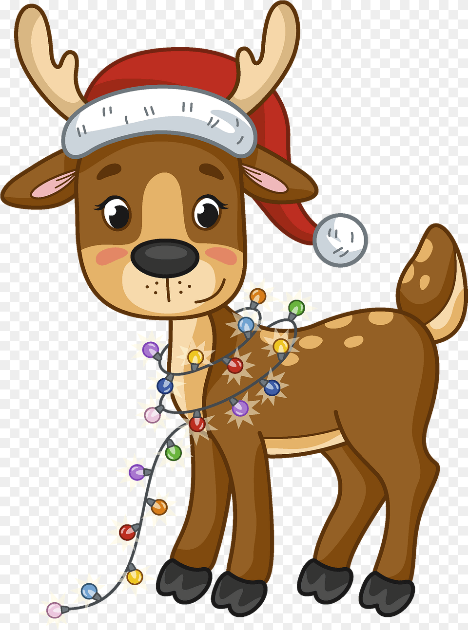 Christmas Reindeer Clipart Animal Figure, Deer, Mammal, Wildlife, Baby Free Png