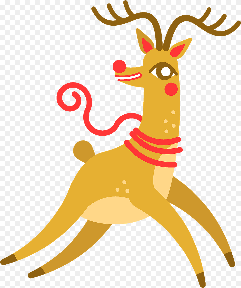Christmas Reindeer Clipart Creazilla Illustration, Animal, Deer, Mammal, Wildlife Png Image