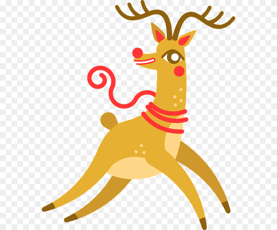 Christmas Reindeer Clipart Illustration, Animal, Deer, Mammal, Wildlife Free Png Download
