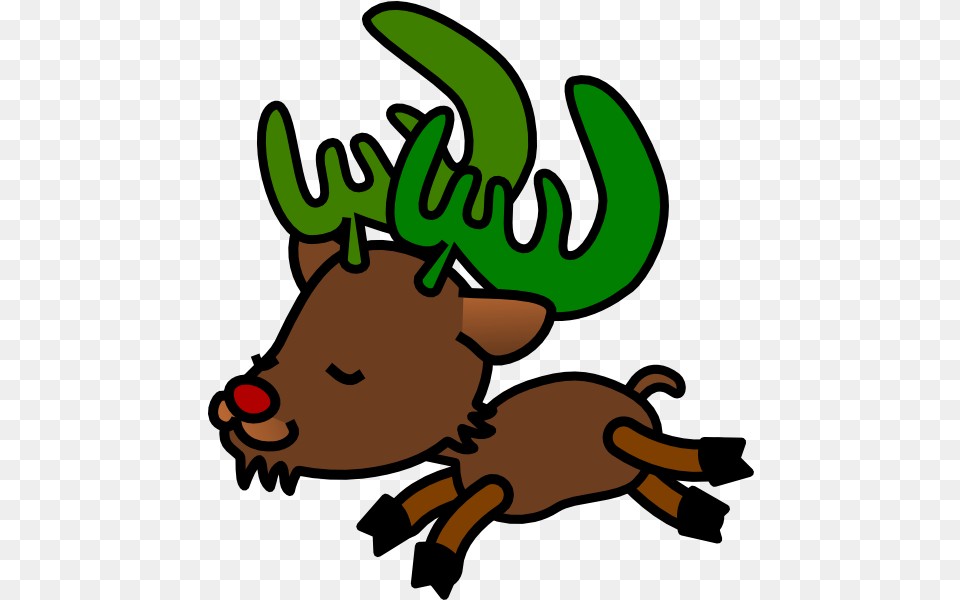 Christmas Reindeer Clipart Rudolph The Red Nosed Reindeer Rudolph The Red Nosed Reindeer, Animal, Pig, Mammal, Hog Png Image