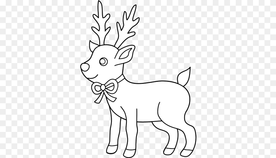 Christmas Reindeer Coloring, Animal, Deer, Mammal, Stencil Free Transparent Png