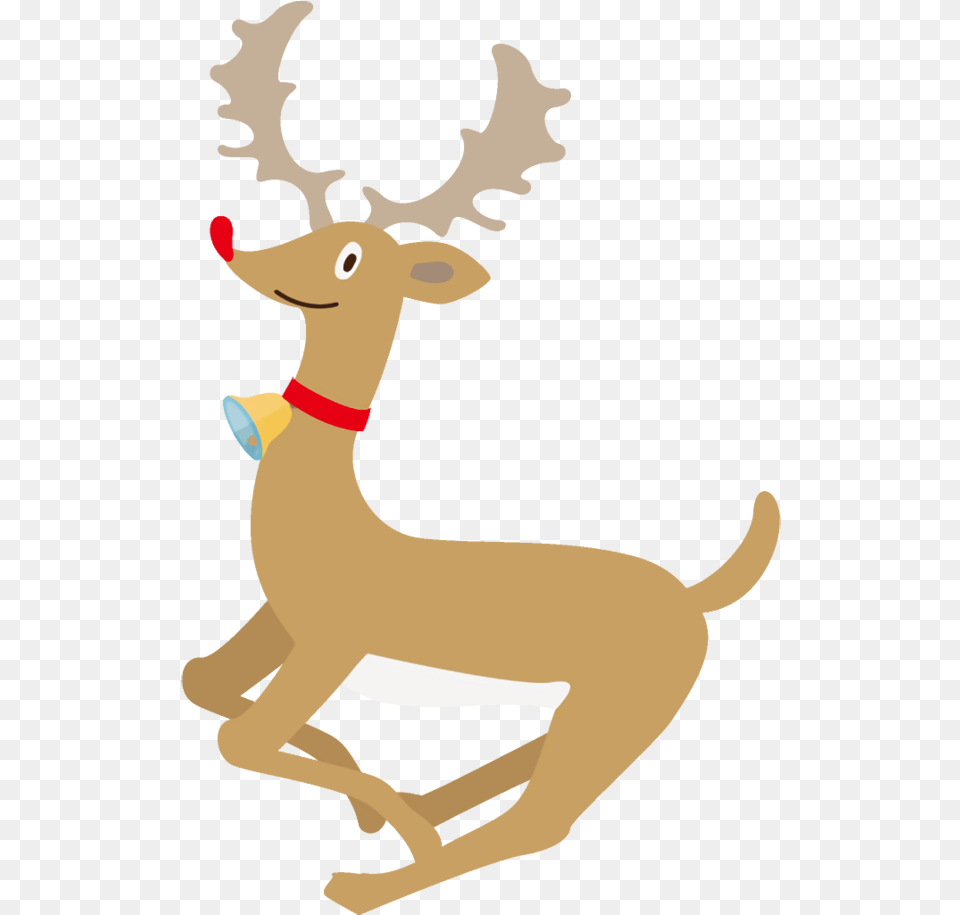 Christmas Reindeer Deer Antler For Reindeer, Animal, Mammal, Wildlife, Person Free Png Download