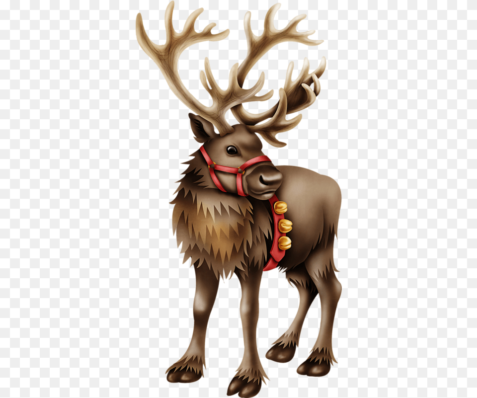 Christmas Reindeer More Tube Noel Traineaux Tube De Renne Noel, Animal, Deer, Mammal, Wildlife Png