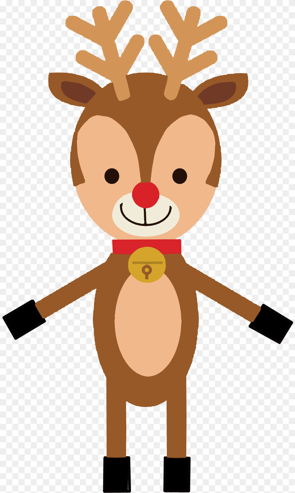 Christmas Reindeer Red Snow Swet Decoration Animal Cartoon, Deer, Mammal, Wildlife, Baby Free Png Download