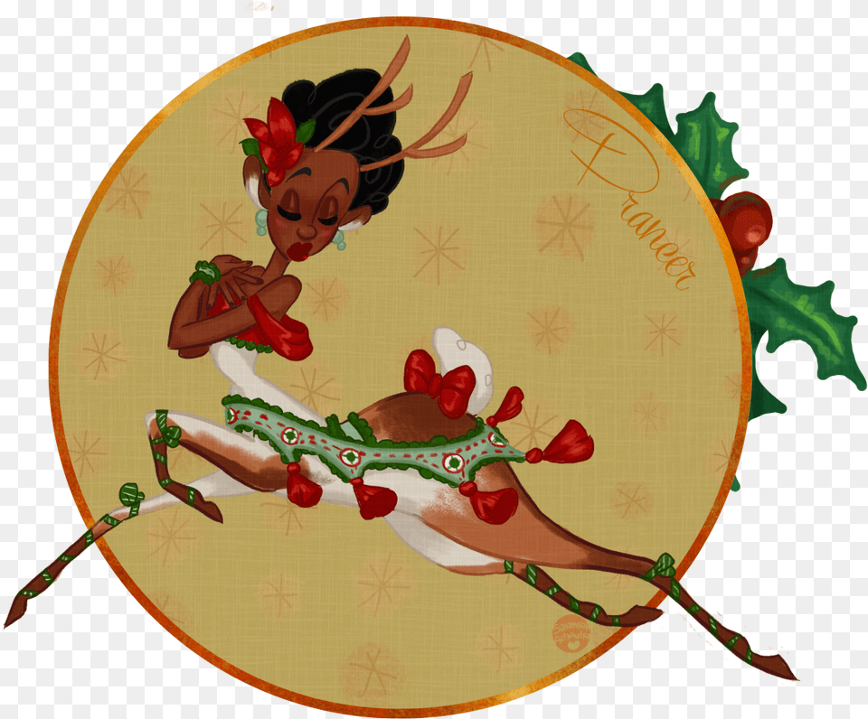 Christmas Reindeer Santa Festive Vintage Holidays Clipart Reindeer, Pattern, Embroidery, Face, Head Free Transparent Png