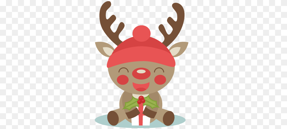 Christmas Reindeer Scrapbook Cut File Cute Christmas Deer, Elf, Baby, Person, Animal Png Image