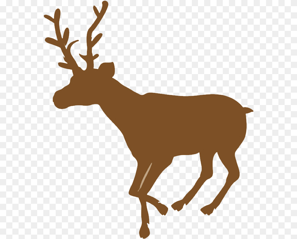 Christmas Reindeer Silhouette Rena De Natal Em Preto, Animal, Deer, Mammal, Wildlife Png Image