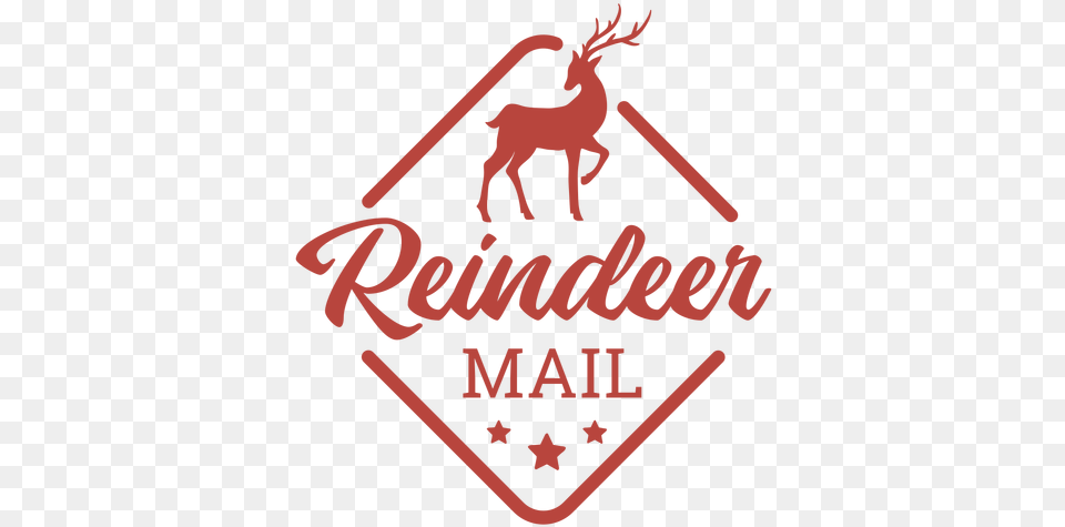 Christmas Reindeer Stamp Lettering Transparent U0026 Svg Language, Logo, Symbol Png Image