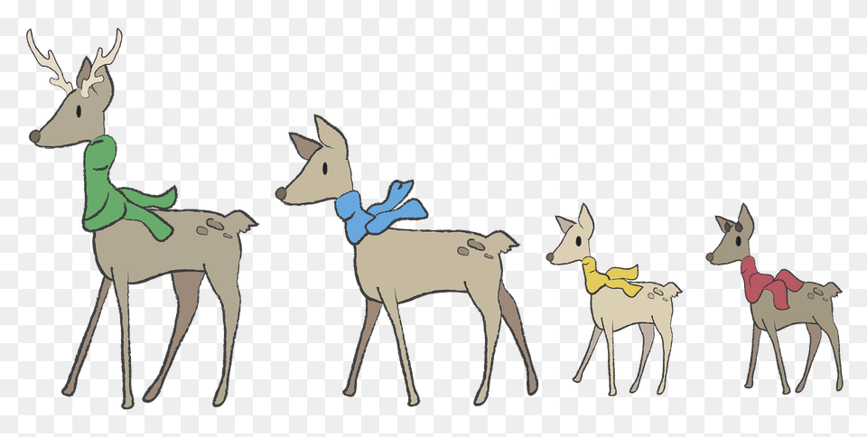 Christmas Reindeers Clipart, Animal, Deer, Mammal, Wildlife Png Image