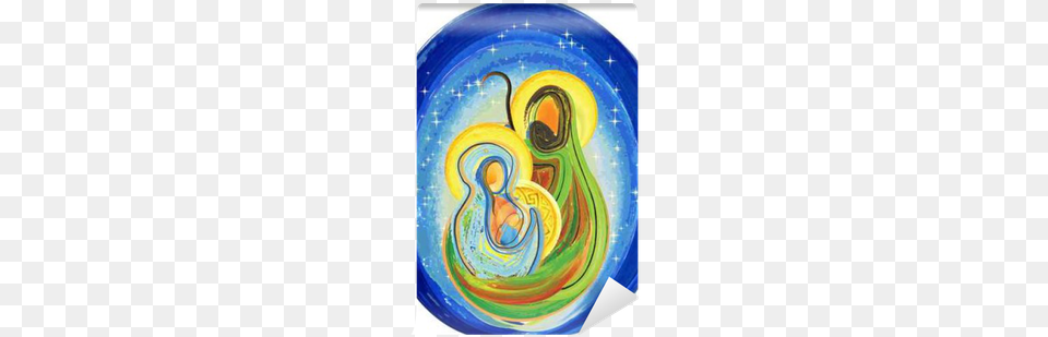 Christmas Religious Nativity Scene Holy Family Abstract Holyfamily And Christmas Background, Art, Modern Art, Disk, Food Free Png
