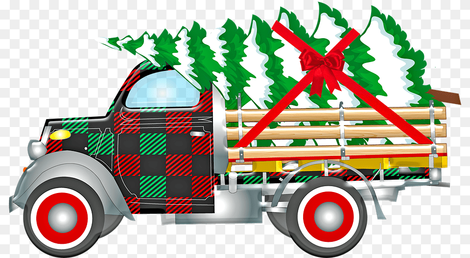 Christmas Retro Car Santa Claus Gifts Christmas Christmas Day, Transportation, Vehicle, Truck Free Transparent Png