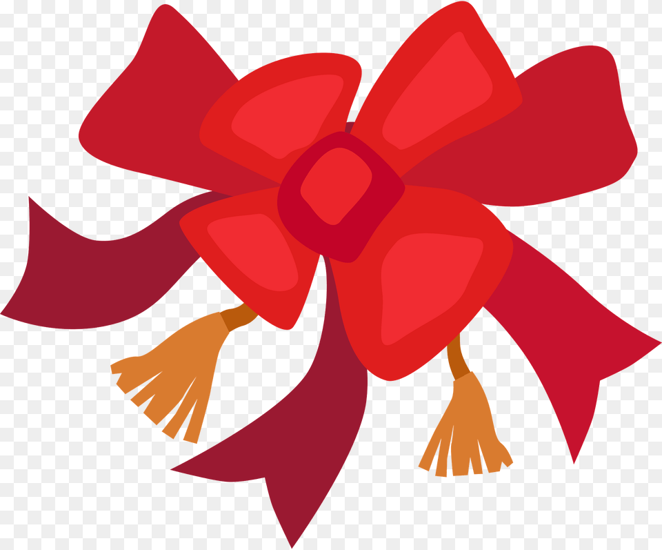 Christmas Ribbon Clipart, Petal, Flower, Plant, Rose Png Image
